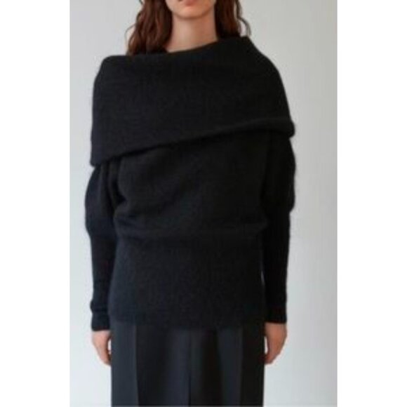 Banana Republic Alpaca Blend Cowl Neck Sweater Dress Black Women’s M Soft Cozy - Picture 15 of 15